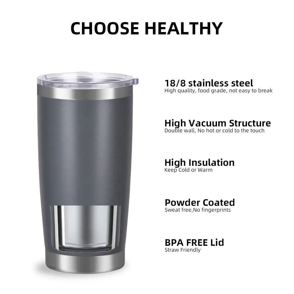 Factory coffee mug 20oz coffee mug 20oz Powder Coated Travel Tumblers Custom Tumbler Cups With Lid And Straw