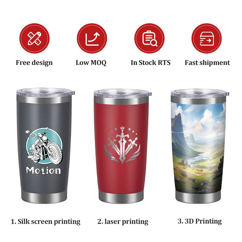Factory coffee mug 20oz coffee mug 20oz Powder Coated Travel Tumblers Custom Tumbler Cups With Lid And Straw
