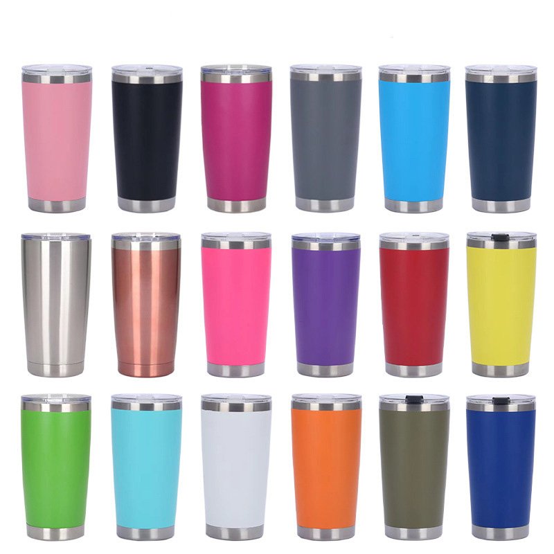 Factory coffee mug 20oz coffee mug 20oz Powder Coated Travel Tumblers Custom Tumbler Cups With Lid And Straw