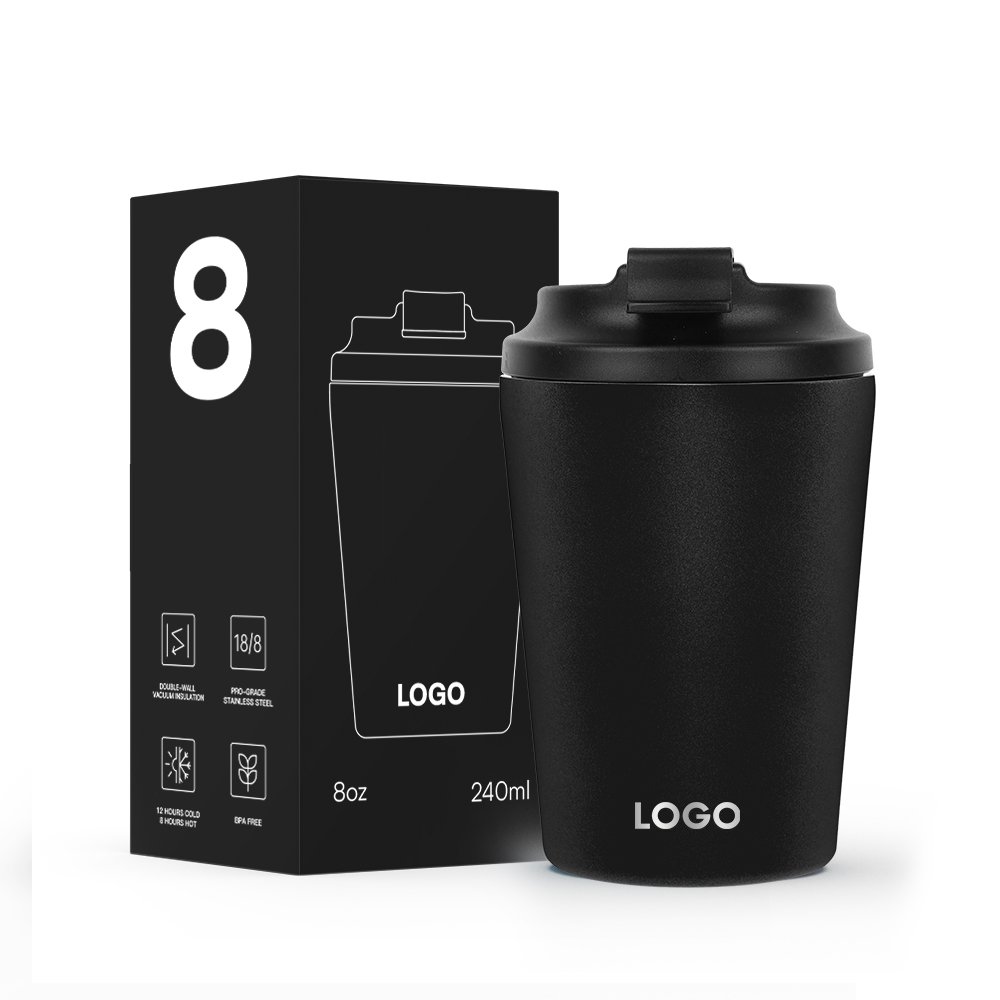 Wholesale Double Wall Stainless Steel Water Bottle BPA free Portable Mini Tumbler Insulated 8oz Coffee Mugs with Lid