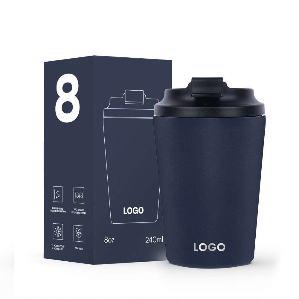 Wholesale Double Wall Stainless Steel Water Bottle BPA free Portable Mini Tumbler Insulated 8oz Coffee Mugs with Lid