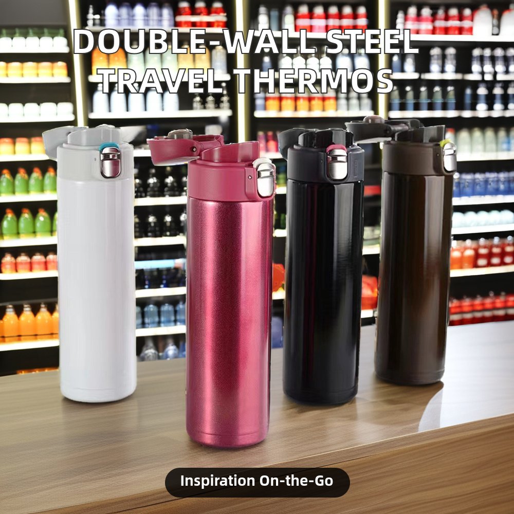 Double Wall Stainless Steel Thermos Vacuum Flask Bottle Traditional Design Travel Cup for Water Adults Use for Winter
