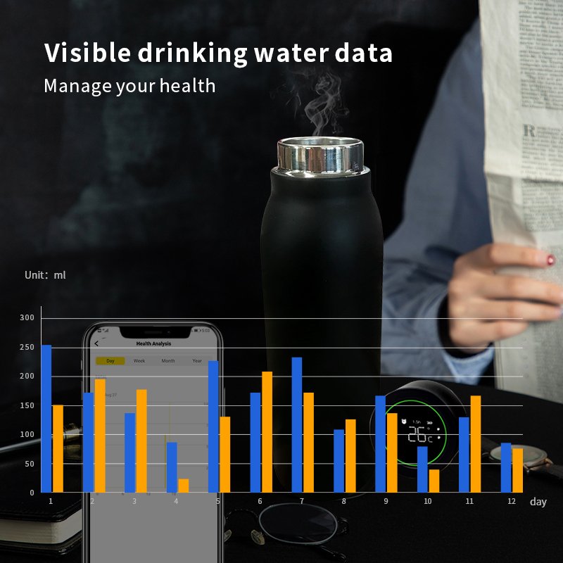 2022 New Premium App Multifunctional Intelligent Thermal Insulation Thermal Water Bottle Stainless Steel