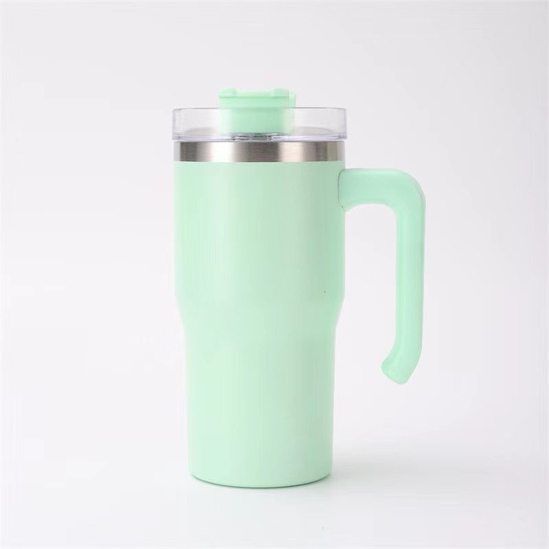 Hot Selling RTS Matte Outdoor Kids Travel Mug Candy Macaron Color Blank Sublimation 20oz Student Tumbler with Handle