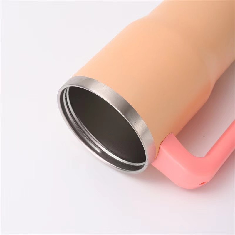 Hot Selling RTS Matte Outdoor Kids Travel Mug Candy Macaron Color Blank Sublimation 20oz Student Tumbler with Handle