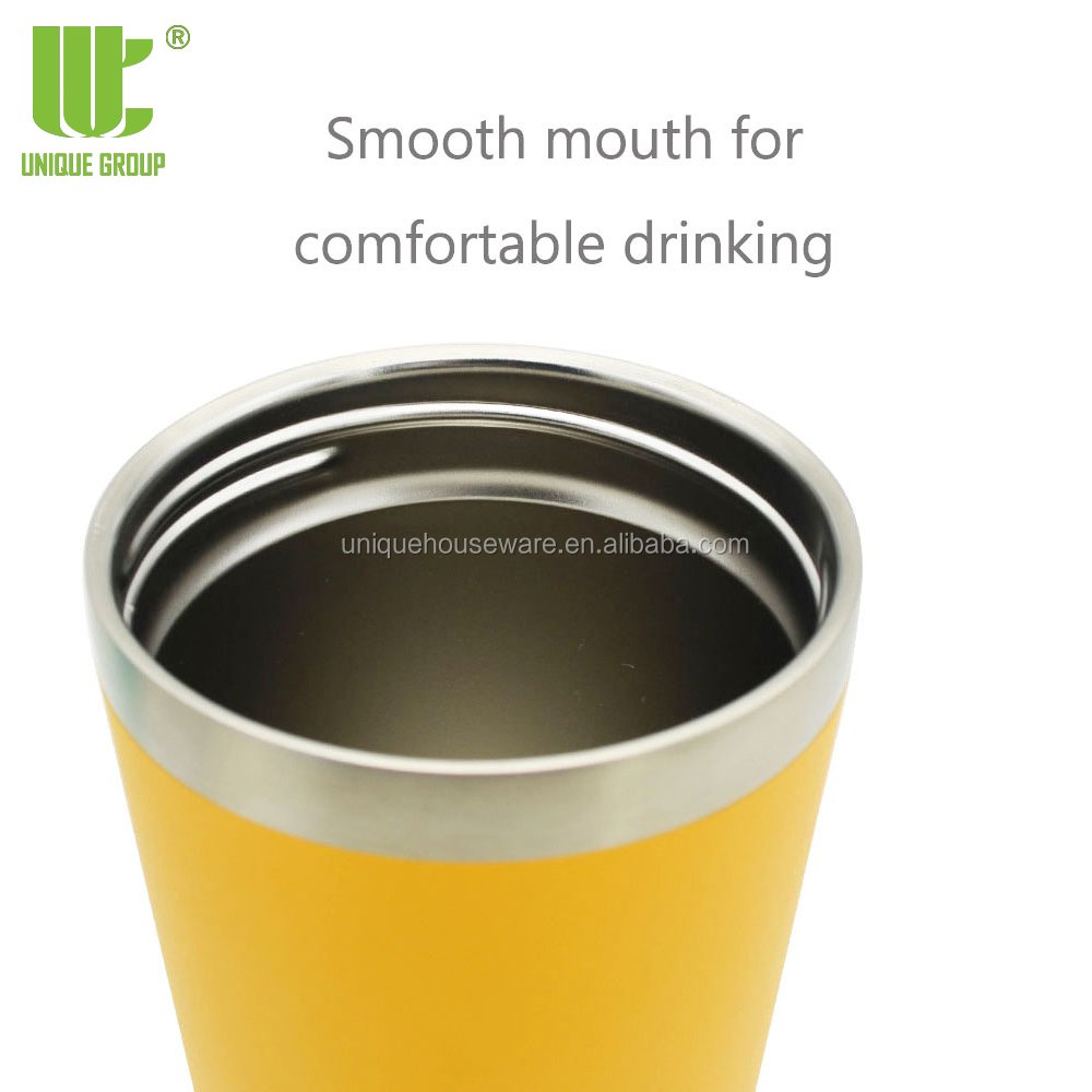 Tumbler Powder Coating Double Wall Stainless Steel New Product 2022 12oz / 16oz Creative Mugs Coffee Mug with Lid Sustainable