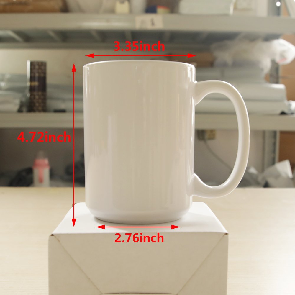 sublimation mugs 15 oz blank US WAREHOUSE with box 15oz ceramic coffee white mug 15 oz sublimation mugs