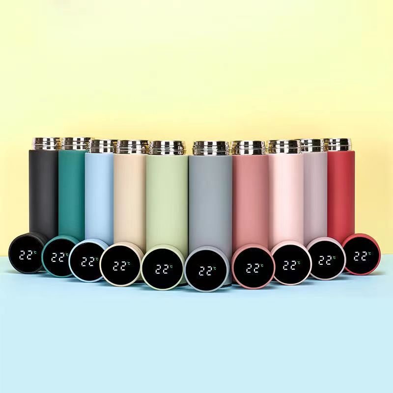 New Arrival Stainless Steel Insulated Termos Water Sublimation Temperature Control Travel Mug Intelligent Led Display 500ml