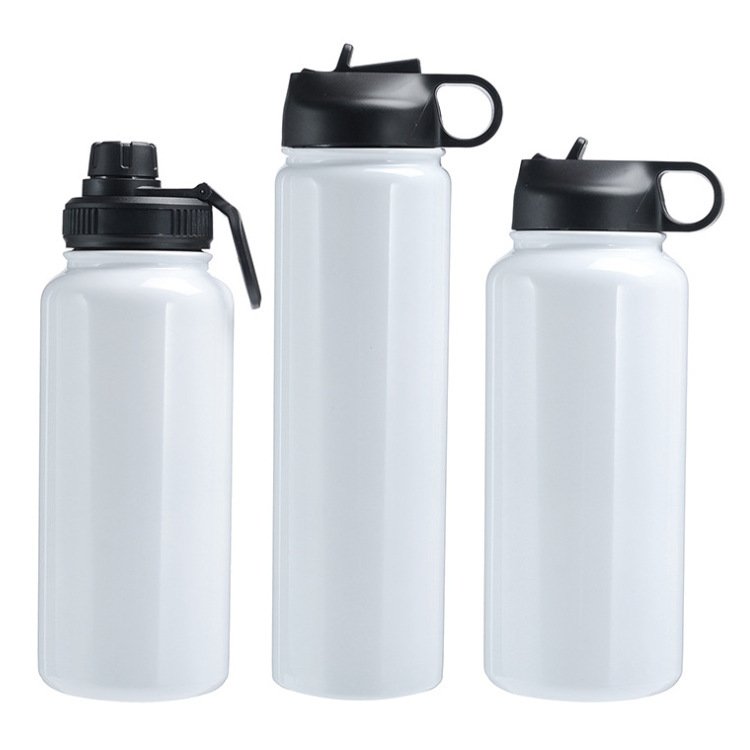 Custom Logo 12oz to 40oz Leakproof Double Wall Stainless Steel Insulation Outdoor Sports Flask Water Bottle with Handle