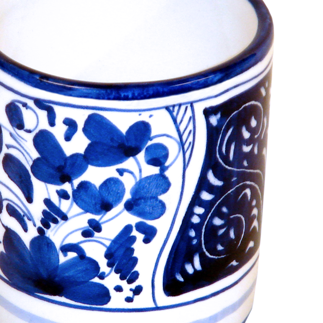 Italian Handmade pottery mug blue decoration coffee mugs