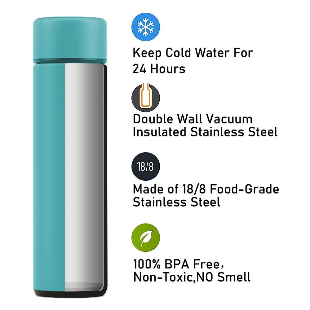 Factory Wholesale Vacuum Insulated Smart Water Cup Custom 500ml LED Vacuum Flask Stainless Steel Smart Water Bottle With Logo
