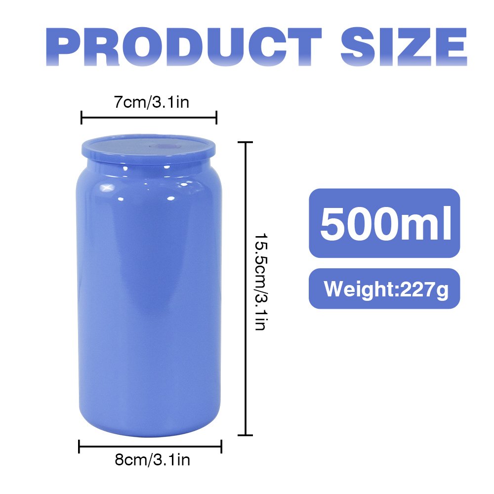 16oz Sublimation Beer Can Stainless Steel Tumbler Double Wall Vacuum Water Bottle Cola Cup Soda Coffee Mug Beer Can Tumbler Cups