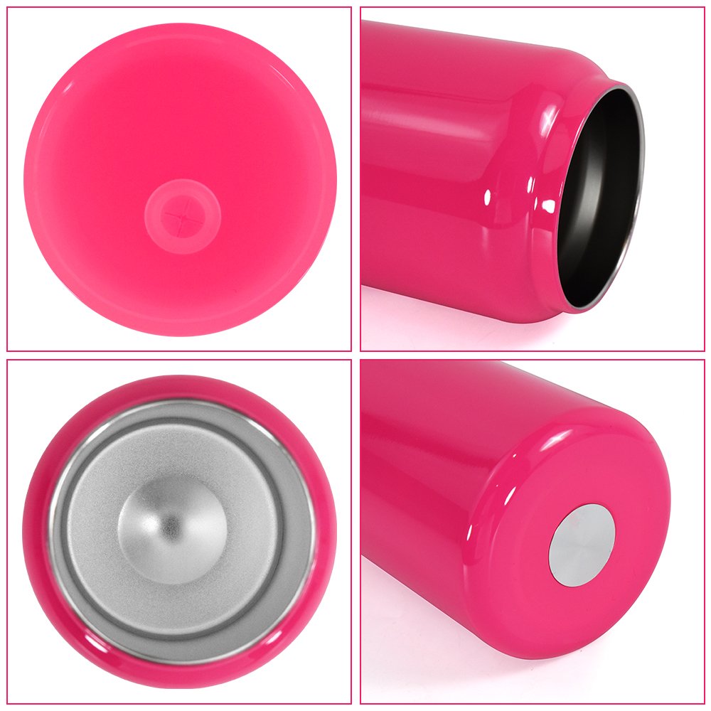16oz Sublimation Beer Can Stainless Steel Tumbler Double Wall Vacuum Water Bottle Cola Cup Soda Coffee Mug Beer Can Tumbler Cups