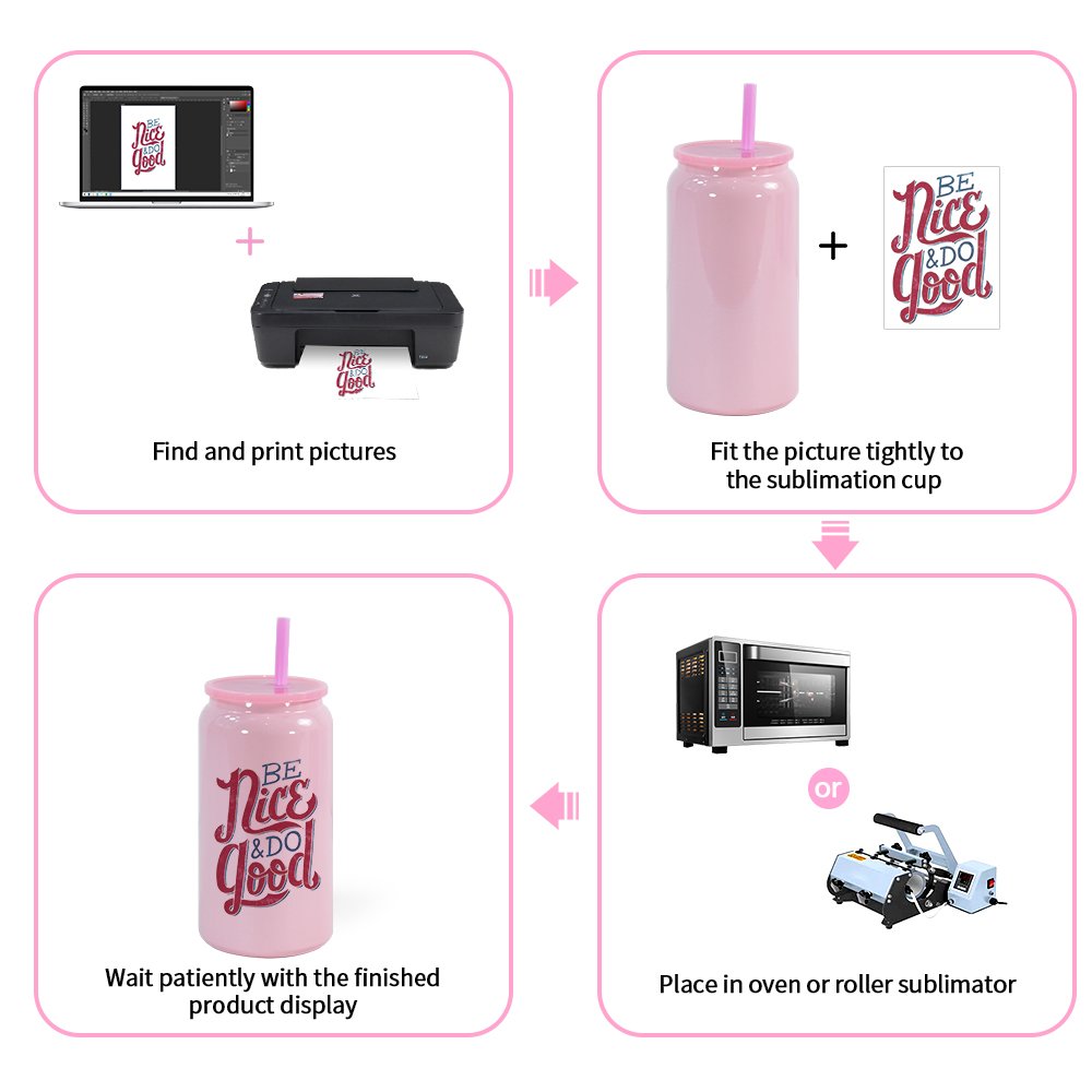 16oz Sublimation Beer Can Stainless Steel Tumbler Double Wall Vacuum Water Bottle Cola Cup Soda Coffee Mug Beer Can Tumbler Cups