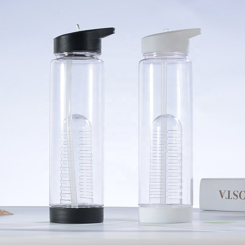 Plastic 720ml Sports Custom fruit infused water bottle Beverage BPA Free Drink infusion