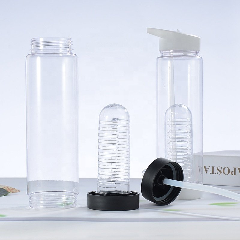 Plastic 720ml Sports Custom fruit infused water bottle Beverage BPA Free Drink infusion