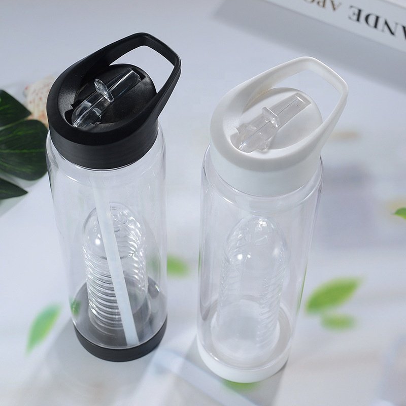 Plastic 720ml Sports Custom fruit infused water bottle Beverage BPA Free Drink infusion