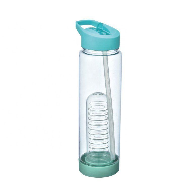 Plastic 720ml Sports Custom fruit infused water bottle Beverage BPA Free Drink infusion