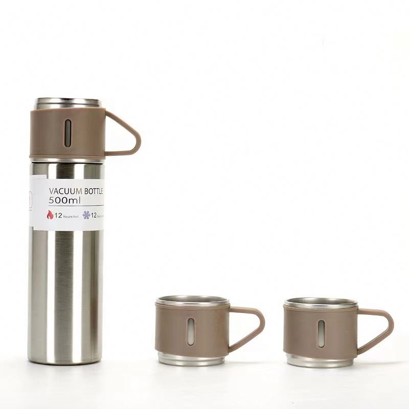 Promotion 500ml Double Wall Stainless Steel Thermos Insulated Water Bottle luxury thermos set vacuum flask business gifts