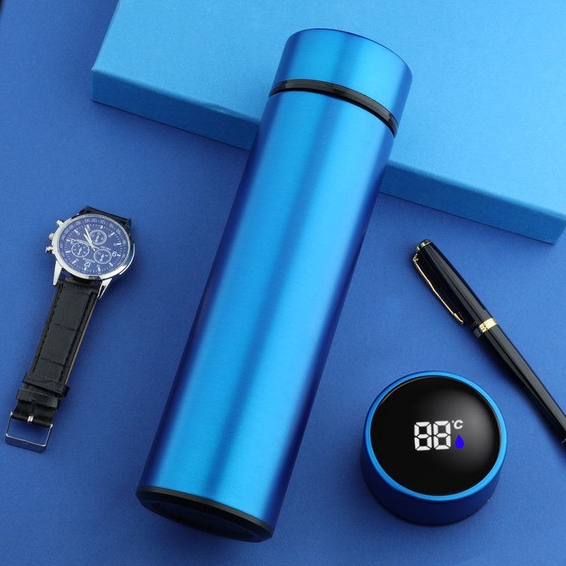 Custom Logo 500ml Digital Vacuum Flasks Stainless Steel Smart Water Bottle With Temperature Display