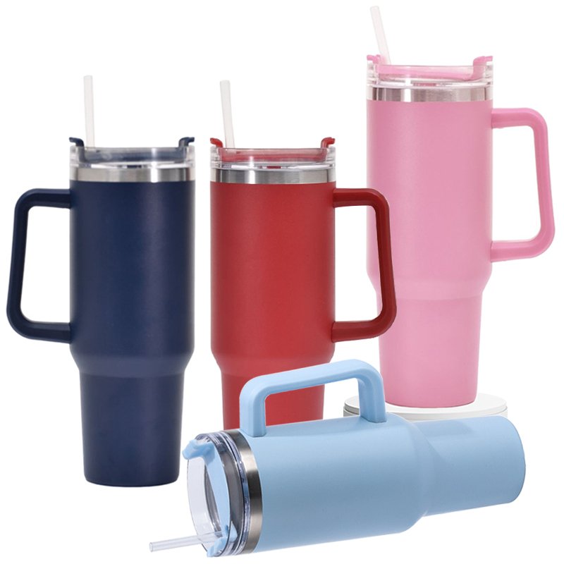 40 Oz tumbler custom logo Cup Stainless Travel Mug 40oz Tumbler With Handle cup with lid and straw custom travel mug