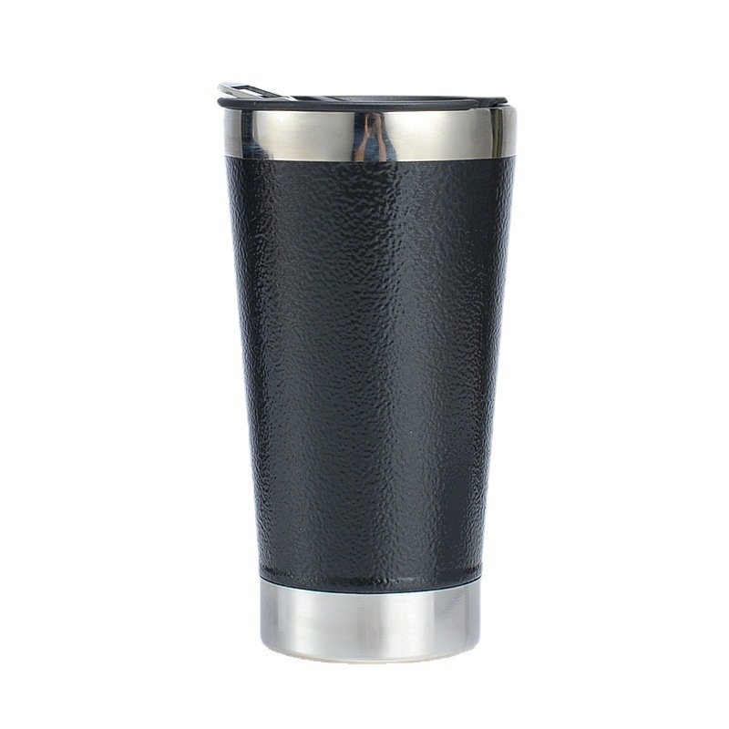 The new double wall stainless steel vacuum beer mug travel beer cup with bottle opener 16oz