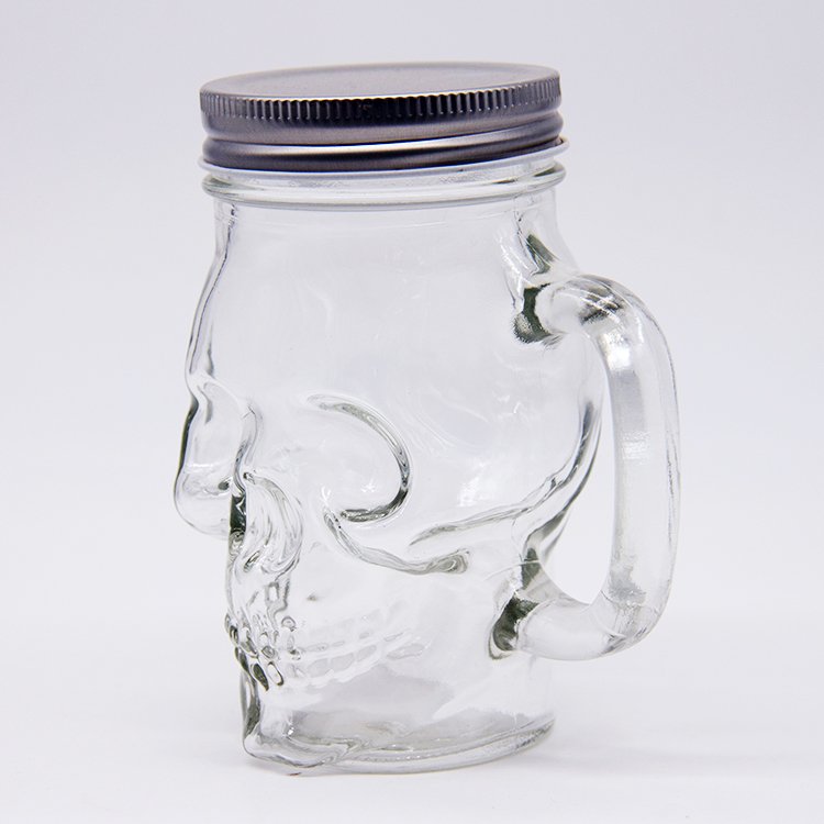 Free Sample Customized 24 Oz 16 Oz Durable Glass Mason Mug With Handle