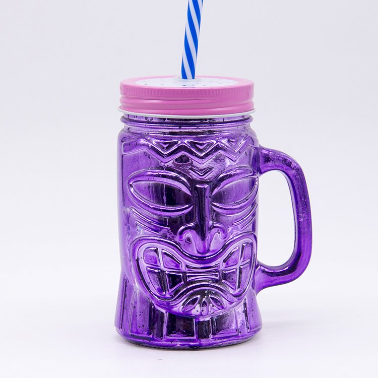 Free Sample Customized 24 Oz 16 Oz Durable Glass Mason Mug With Handle