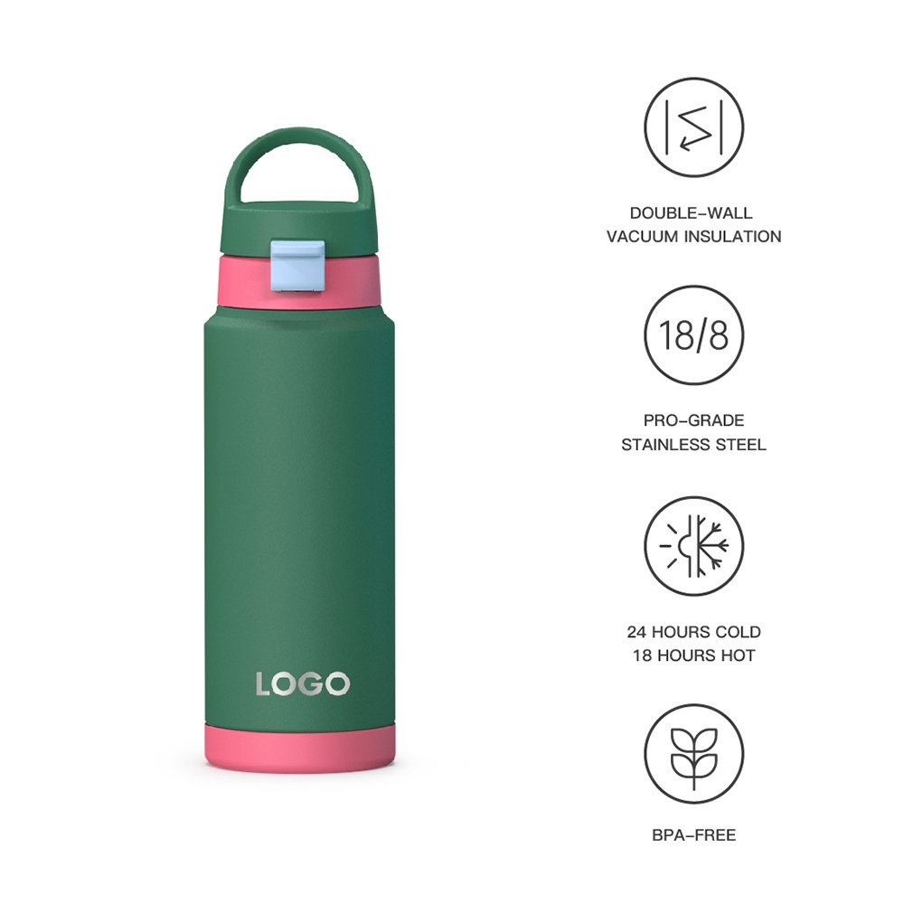 New Color Matching 32oz Stainless Steel Double Wall Insulated Water Bottle with Lid BPA Free Vacuum Bottle with Silicone Boot
