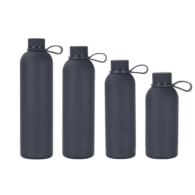 2023 Hot Sale 500ml Double Wall Stainless Steel Sports Water Bottle with multicapacity and cartridge shaped bottle