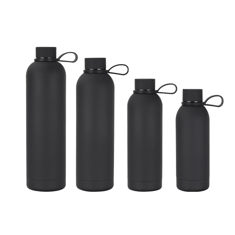 2023 Hot Sale 500ml Double Wall Stainless Steel Sports Water Bottle with multicapacity and cartridge shaped bottle