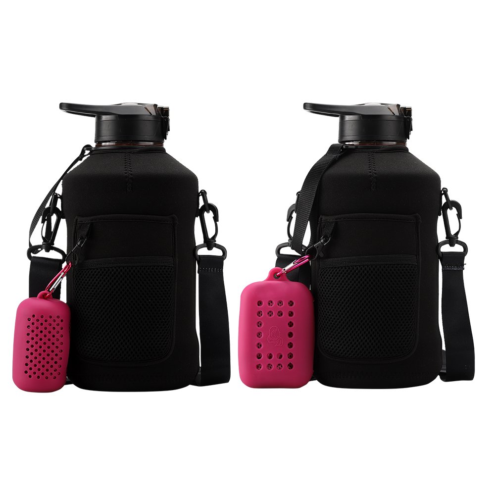 2.2L Sport Gym PETG Water Bottle With Silicone case and towel