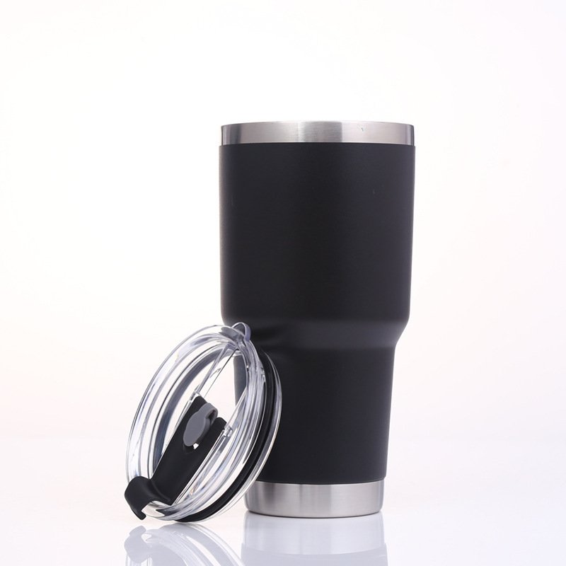 Custom Logo 30oz Powder Coated Double Wall Vacuum 304 Stainless Steel Travel Coffee Mug Cup Water Bottle Tumbler with Lid