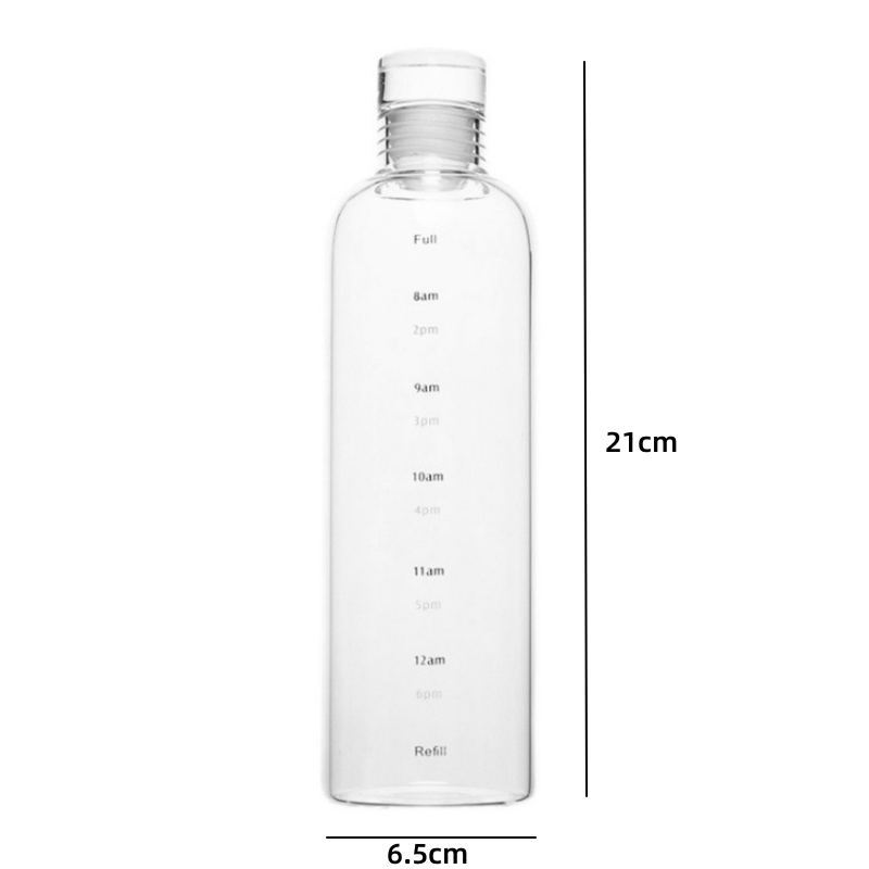 Wholesale Outdoor Time Scale Water Cup Transparent Plastic Sport Travel Cup Leak Proof Water Bottle Coffee Mug