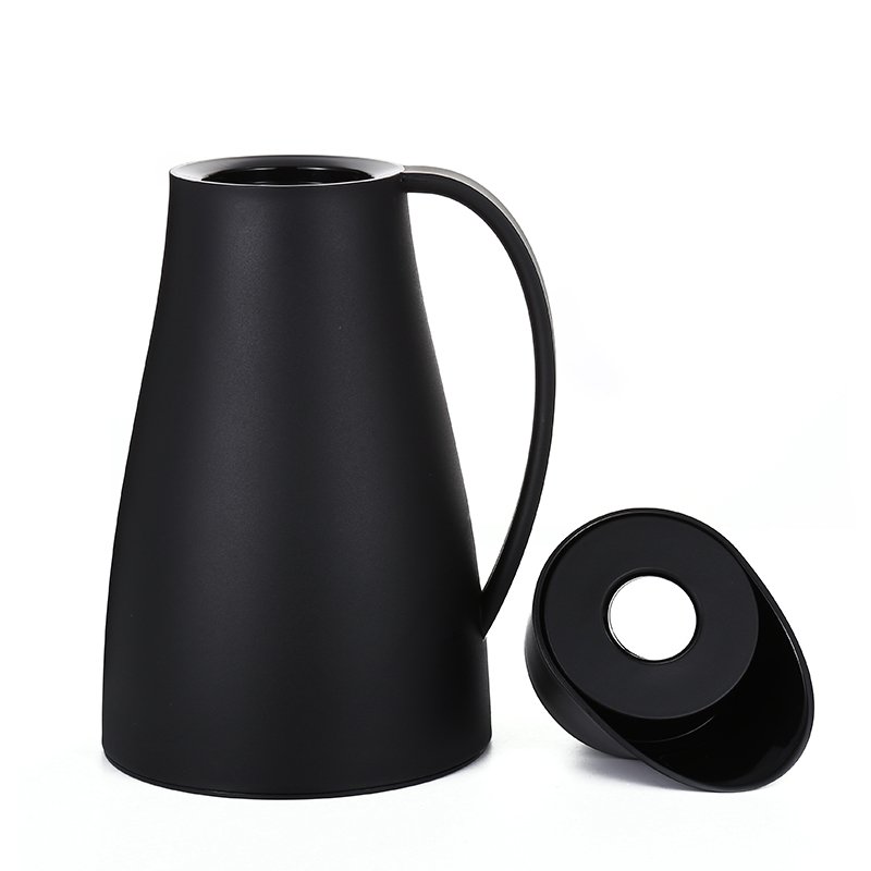Hot-selling 1 L European Style Plastic Outside Thermal Vacuum Teapot Coffee Pot with Glass Inner