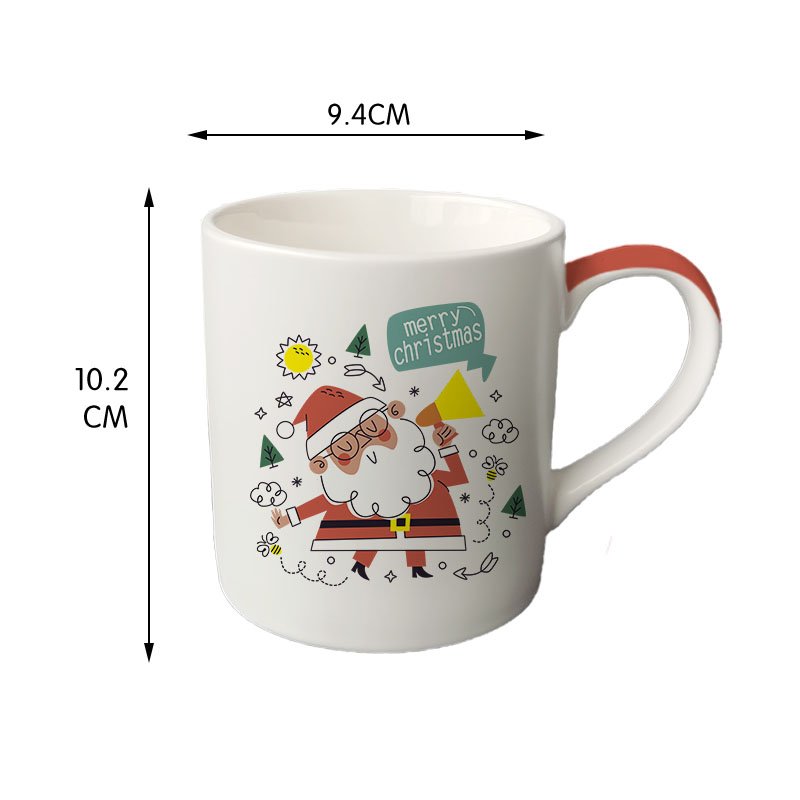 Wholesale high quality 11oz coffee cup Christmas gift mug Matte ceramic with handle
