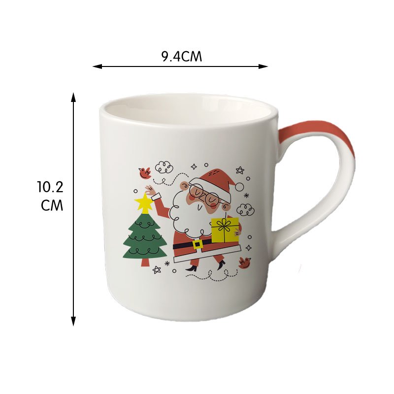 Wholesale high quality 11oz coffee cup Christmas gift mug Matte ceramic with handle