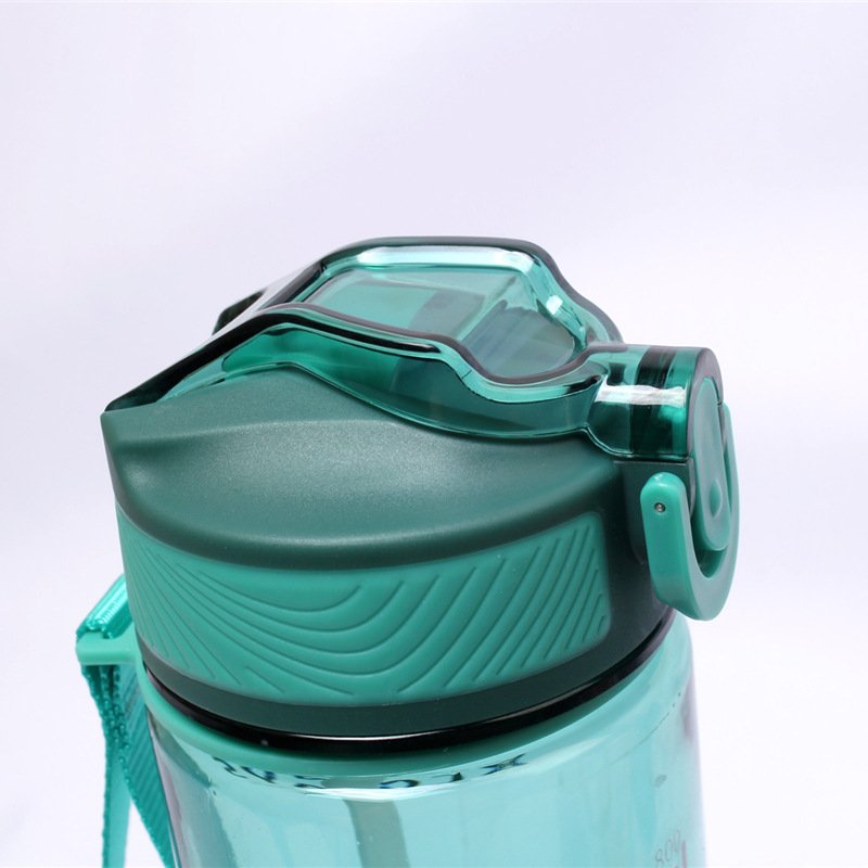 800ml Sports Water Bottle Free Men Drinkware Plastic PC Transparent with Straw for Camping Hiking Outdoor Adults Sustainable