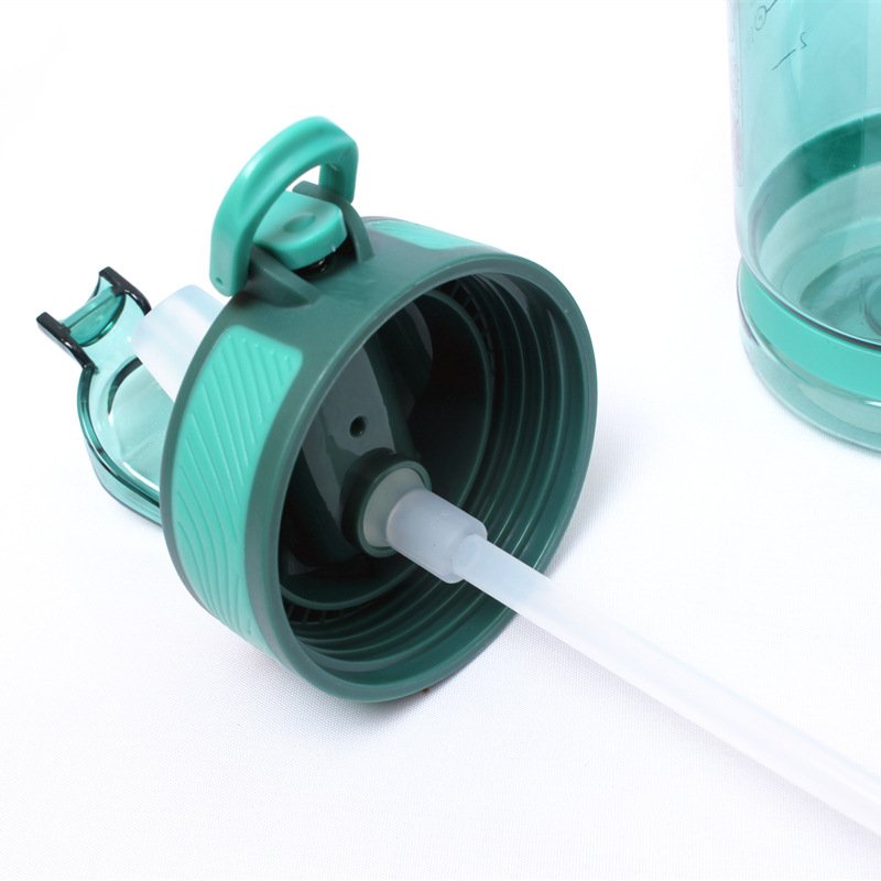 800ml Sports Water Bottle Free Men Drinkware Plastic PC Transparent with Straw for Camping Hiking Outdoor Adults Sustainable