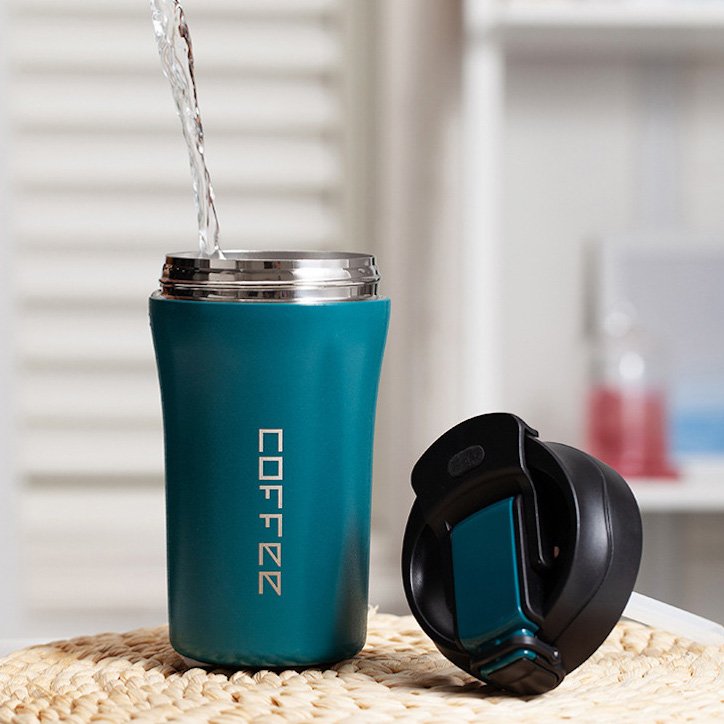 400ml 13oz Stainless Steel Double Wall Insulated Coffee Mug Straw Drinking Vaccum Tumbler BPA Free Thermoses