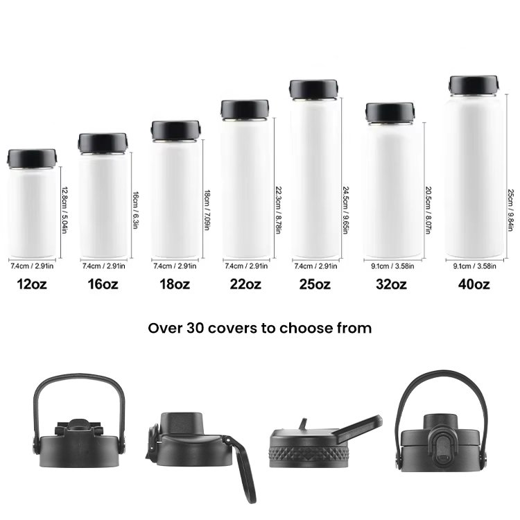 Custom Logo 32Oz 40Oz Drinking Wide Mouth Vacuum Flasks Double Wall Stainless Steel Thermal Outdoor Travel Kids Thermos Bottle