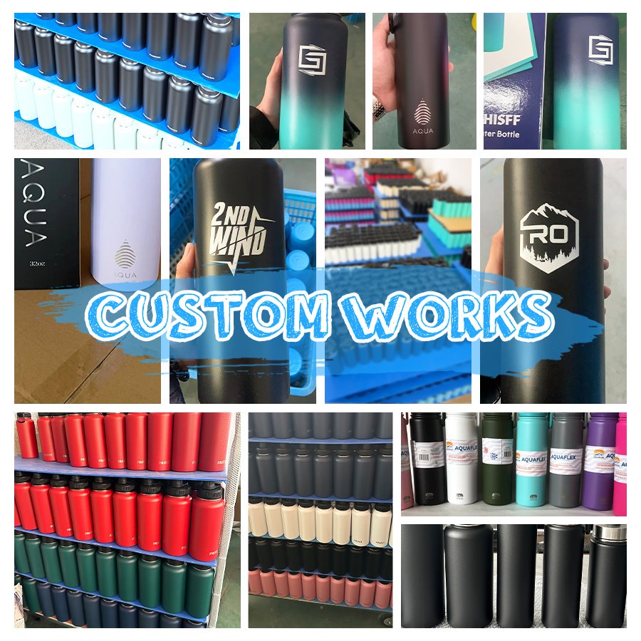 Custom Logo 32Oz 40Oz Drinking Wide Mouth Vacuum Flasks Double Wall Stainless Steel Thermal Outdoor Travel Kids Thermos Bottle
