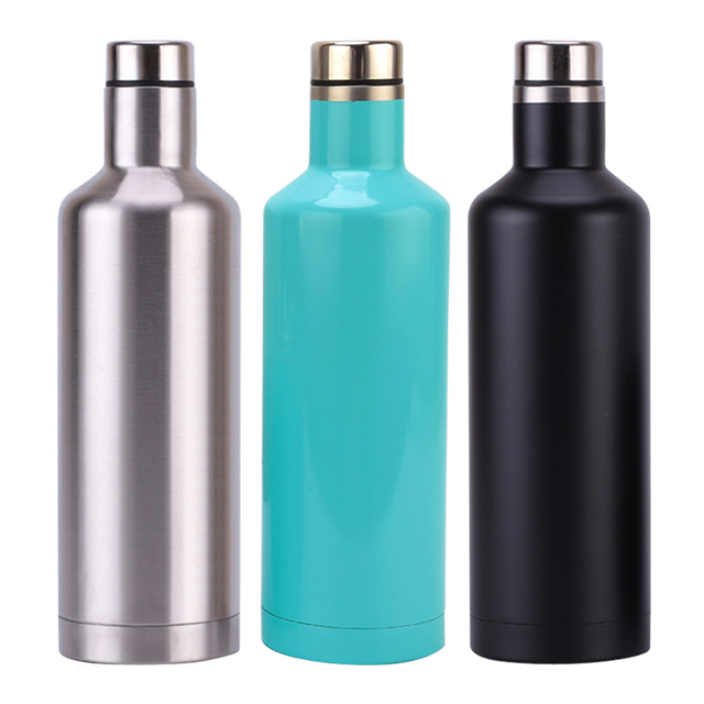 750ml Stainless Steel Vacuum Flask Thermos Water Bottle Beer Shape Wine Bottle