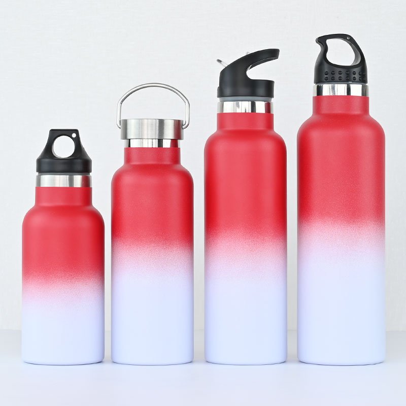 OEM 1 liter vaccum insulated double wall stainless steel water bottle with handle lid