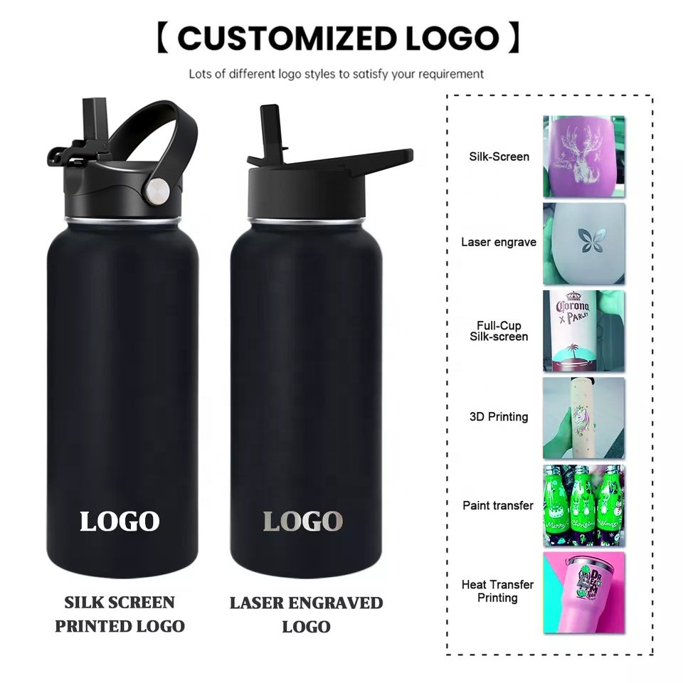 POYAKU Drinking bottles for sports Vacuum bottles stainless Insulating flasks double wall Vacuum flasks water bottles sold empty