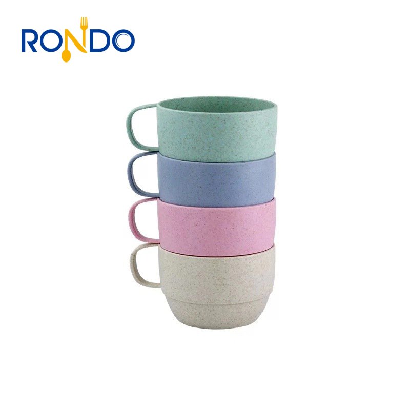 Promotional Wheat Straw Eco-frinedly Bpa Free Coffee Cup Custom Mugs