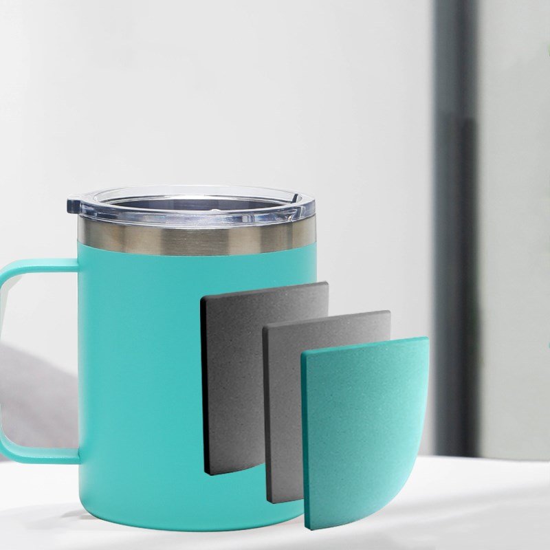 Supplier OEM black reusable metal vacuum coffee mug custom logo
