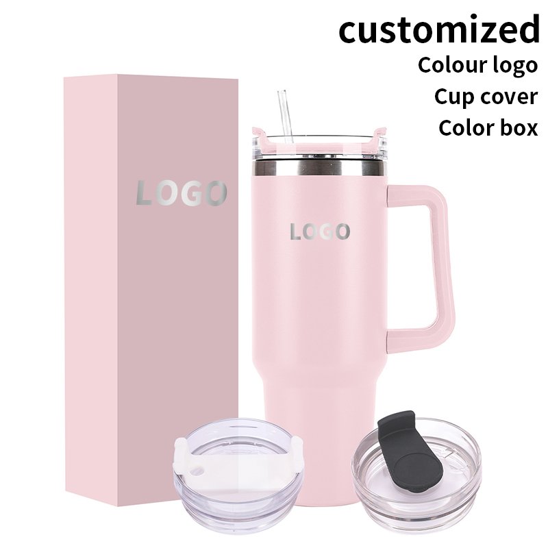 40oz high quality handle beer tumbler cup With straw rotatable lid.Stainless steel double wall vacuum insulated travel mug.