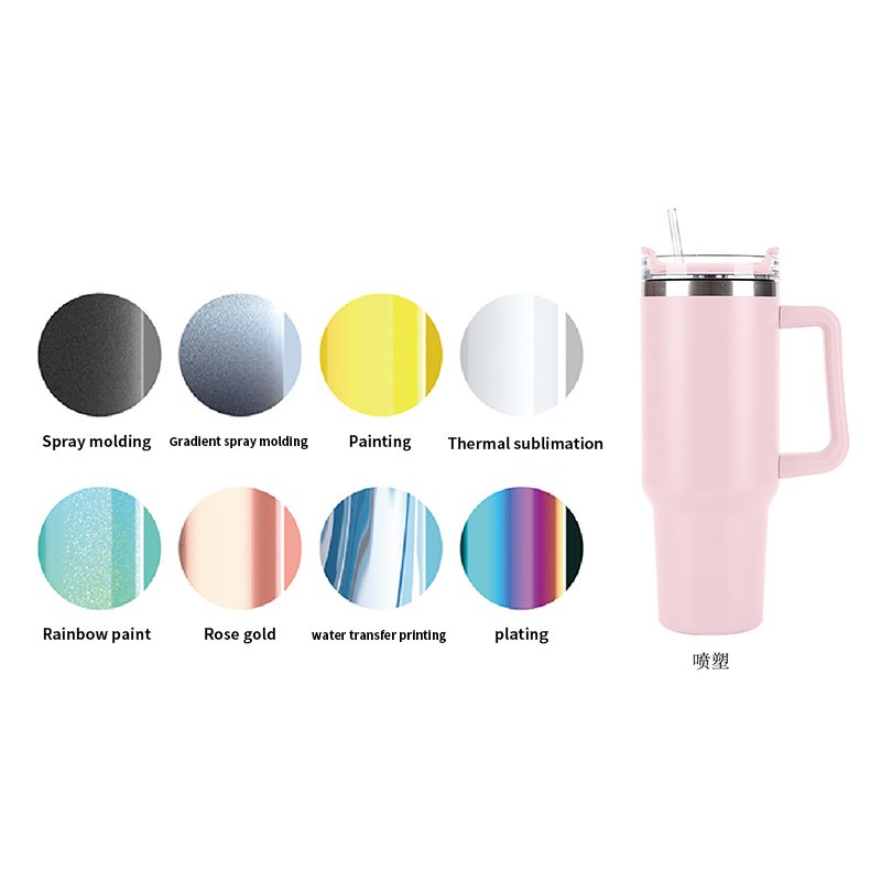 40oz high quality handle beer tumbler cup With straw rotatable lid.Stainless steel double wall vacuum insulated travel mug.