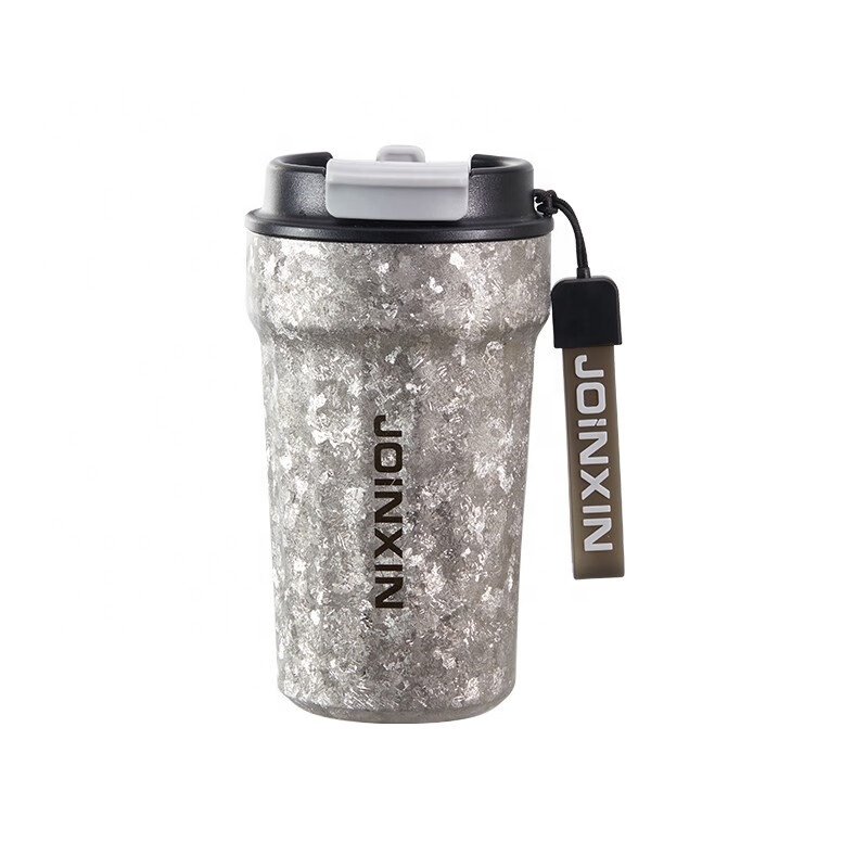 380ml portable double layer coffee mug milk juice mug titanium water bottle